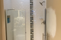 bathroom renovation shower tile glass doors West Chase bourgoing construction